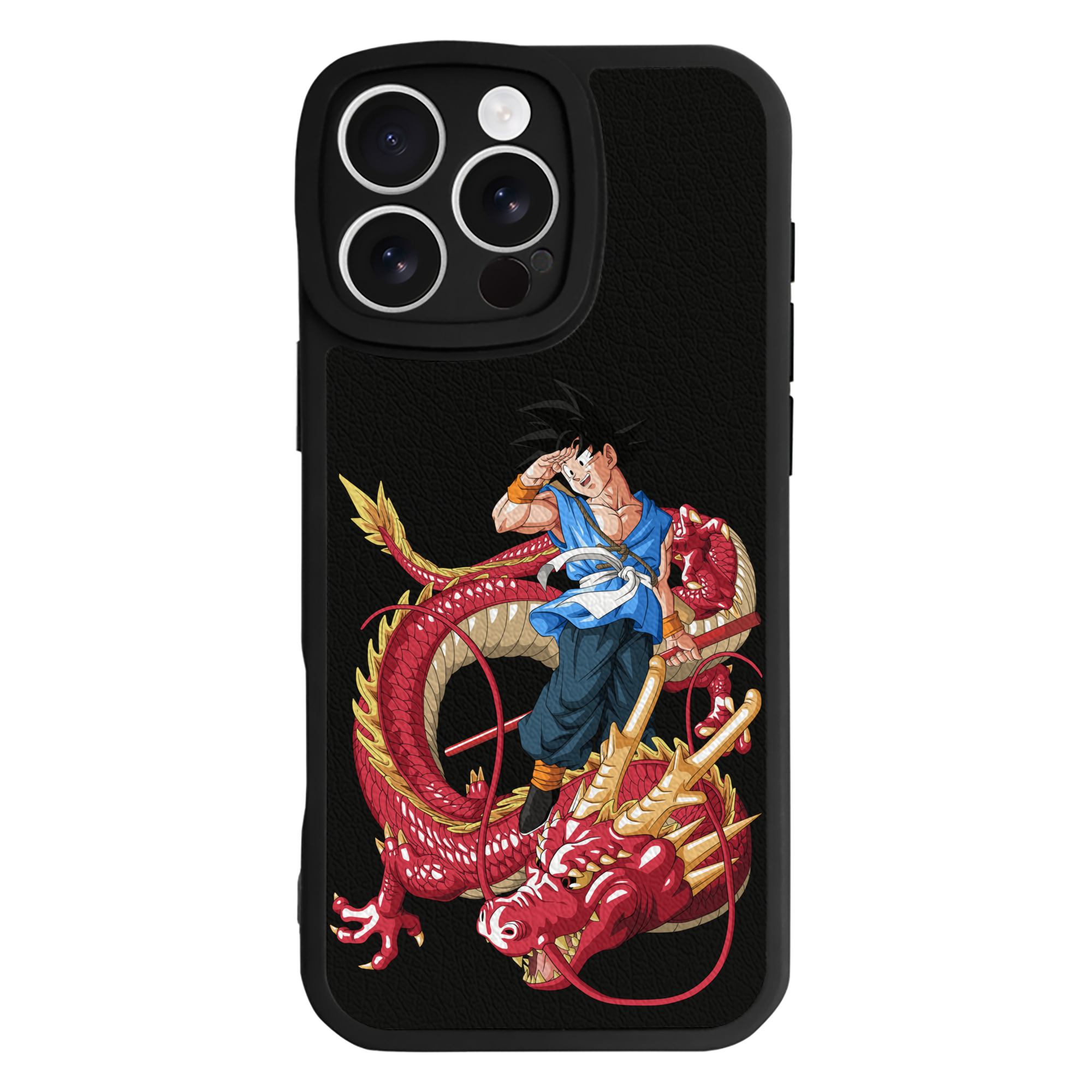 （画像用） ドラゴンボール 孫悟空（そん ごくう）Son Goku カカロット DRAGON BALL Kakarotto 【iPhone 16シリーズ対応】シリコンスマホケース（レザー調） 材質：シリコン